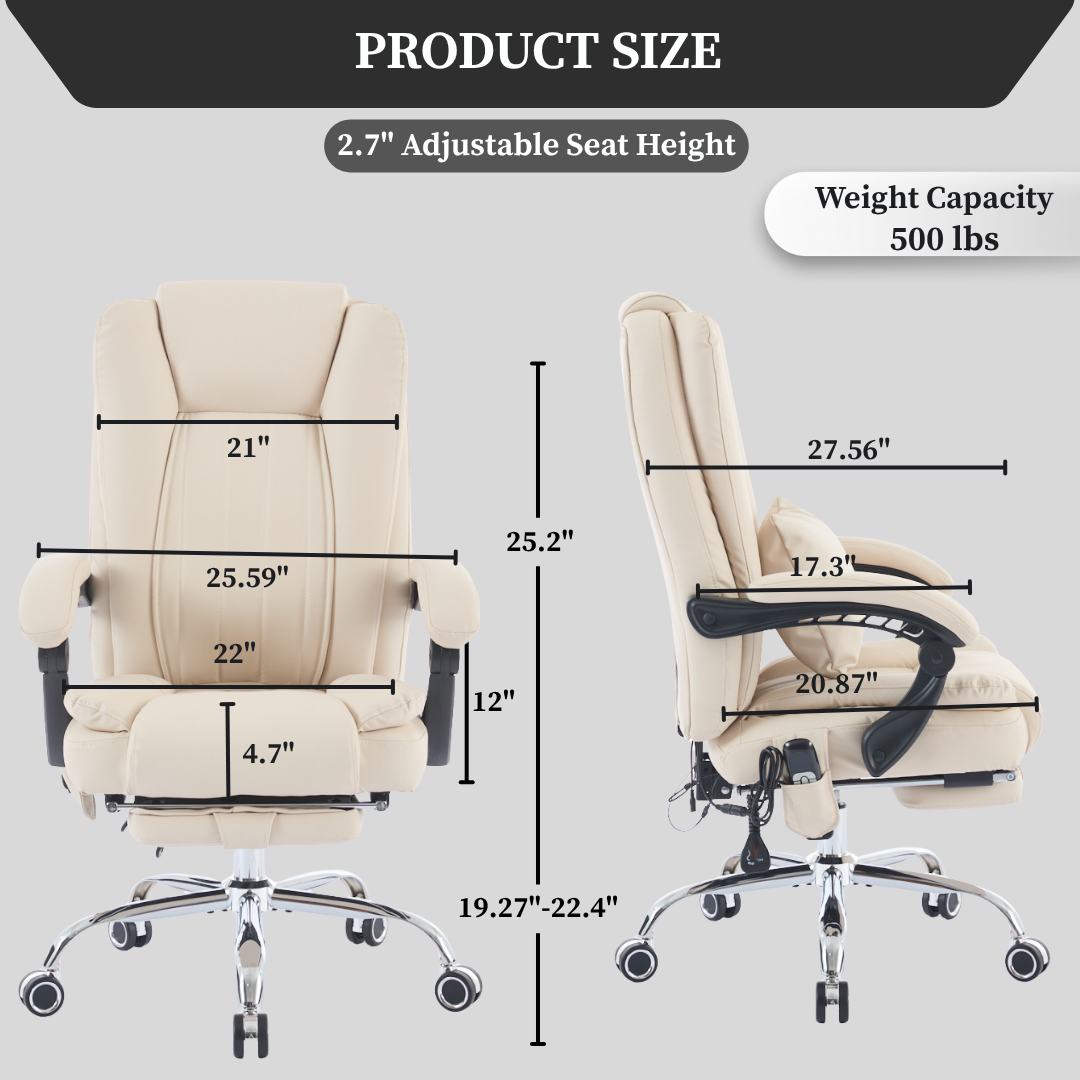 Sigma Office Chair with 4-Point Kneading Massage & Heat