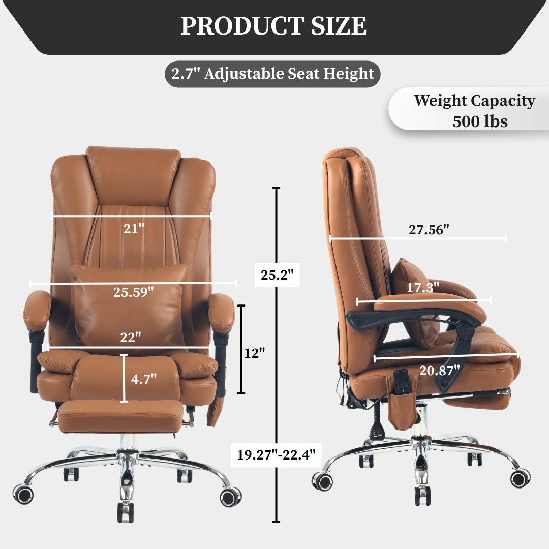 Sigma Office Chair with 4-Point Kneading Massage & Heat