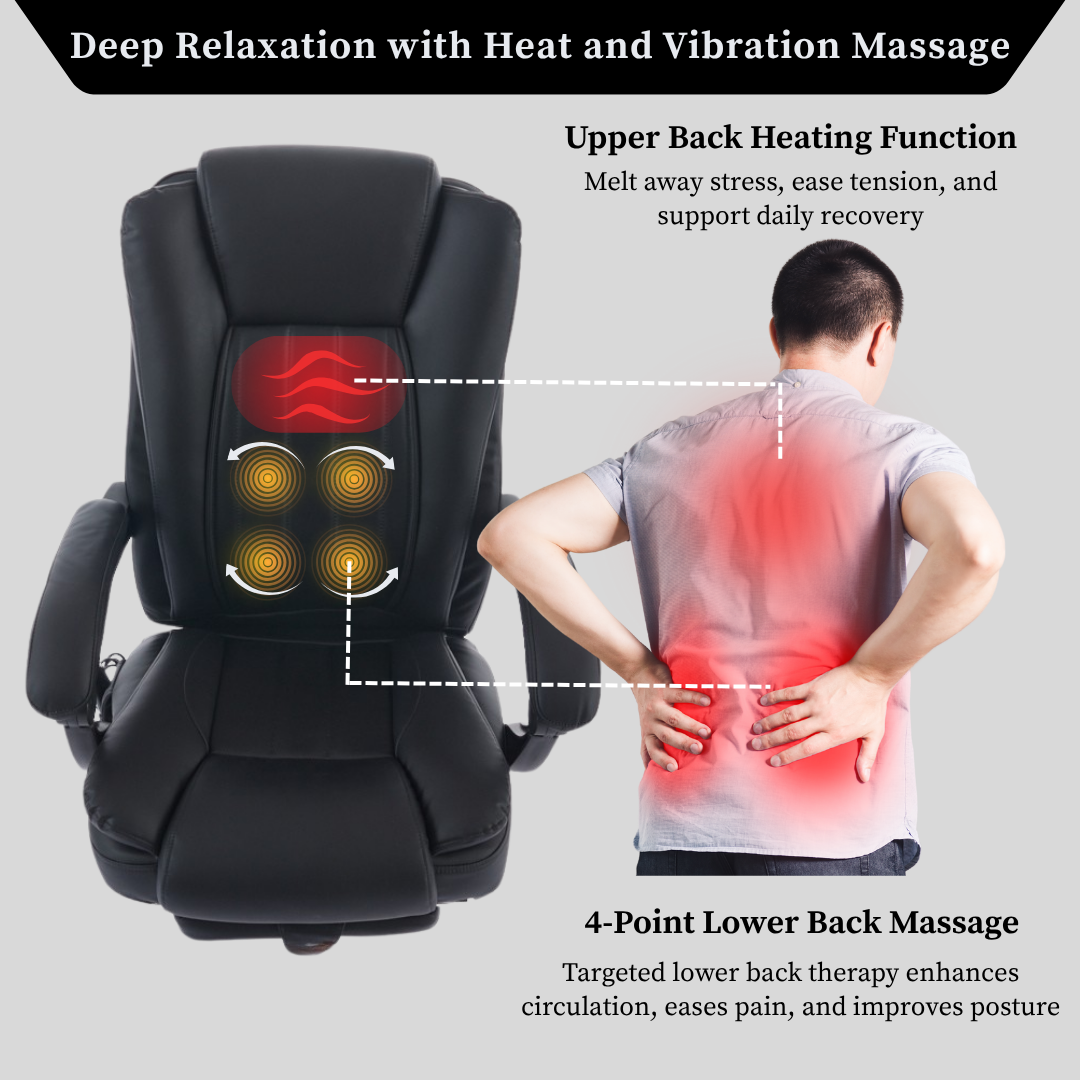 Omni Heated Massage Reclining Office Chair