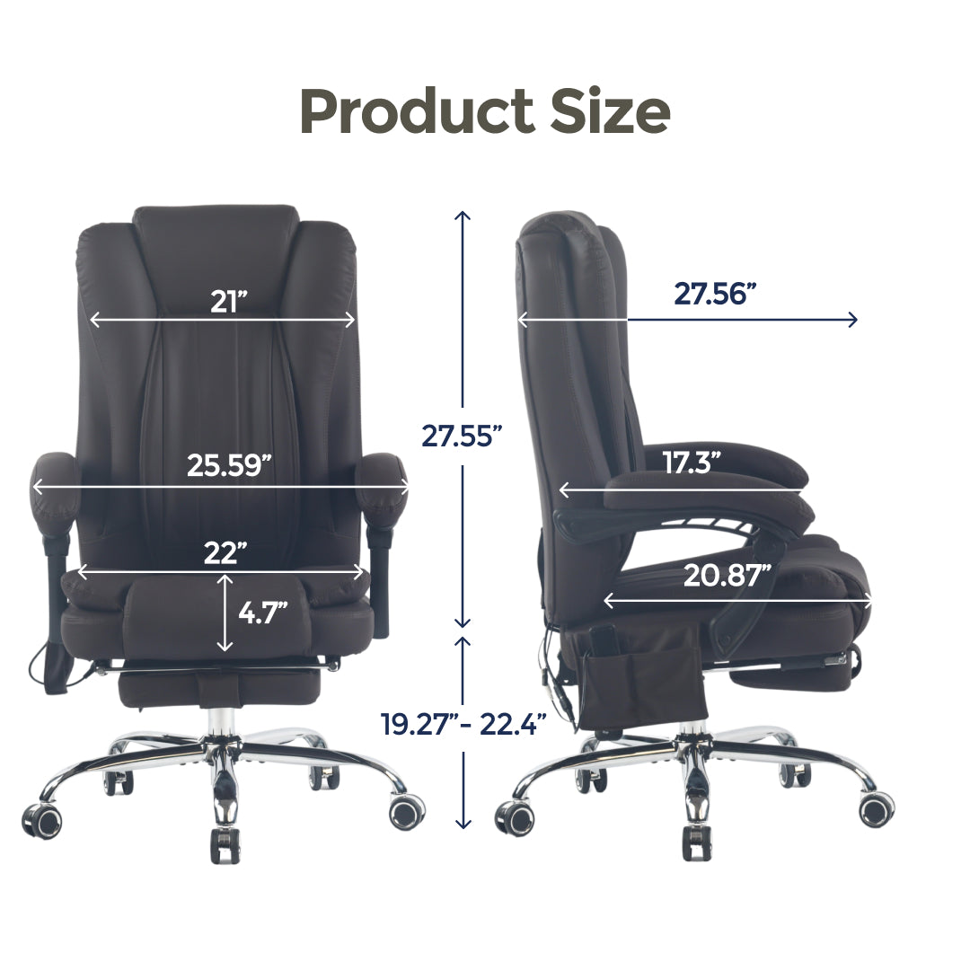 Sigma Office Chair with 4-Point Kneading Massage & Heat