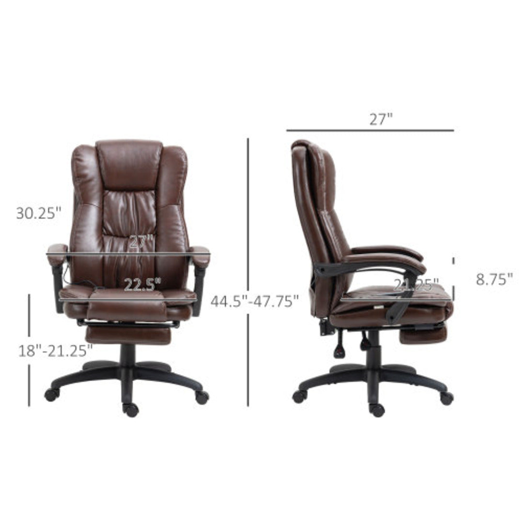 Luxe High Back Massage Office Chair with 6-Point Vibration