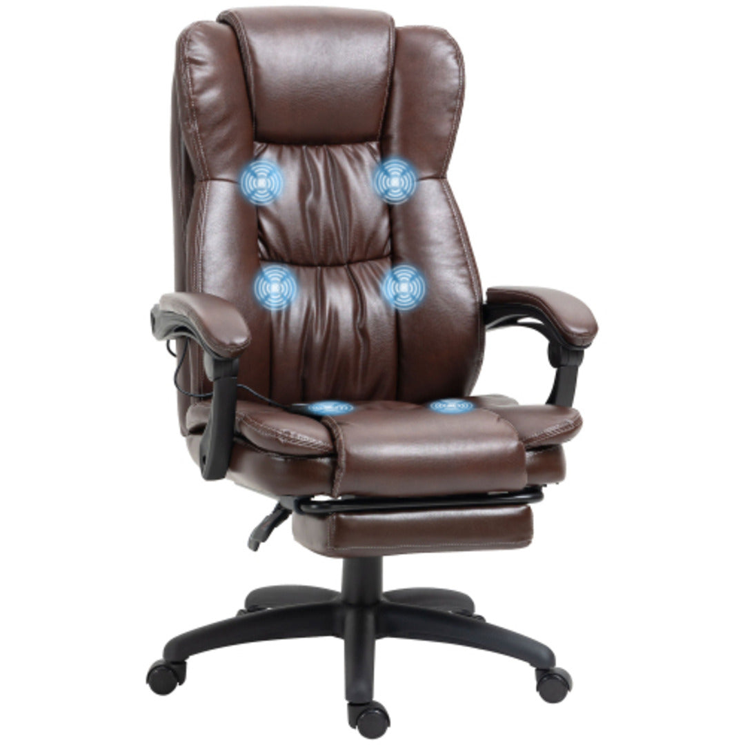 Luxe High Back Massage Office Chair with 6-Point Vibration
