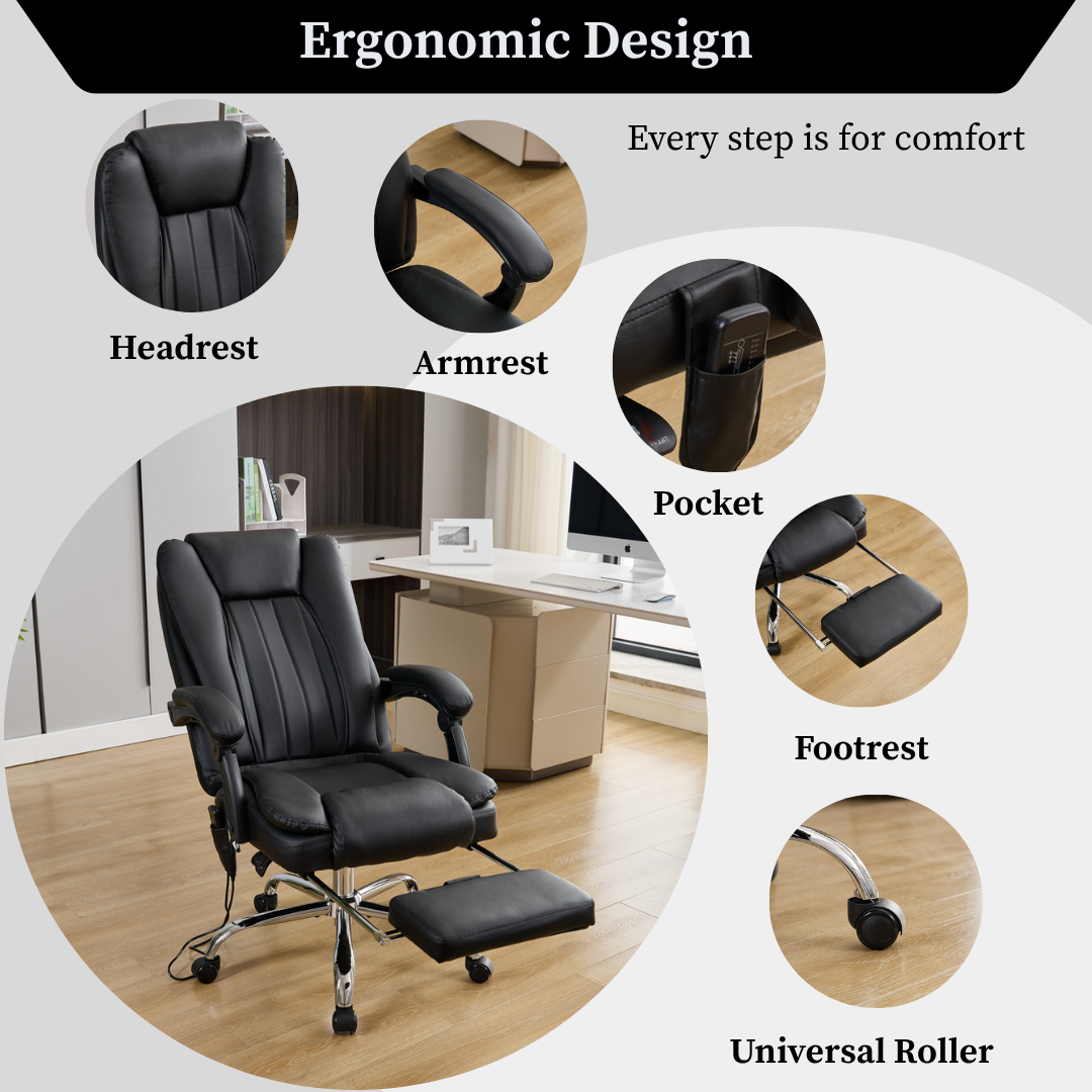 Omni Heated Massage Reclining Office Chair