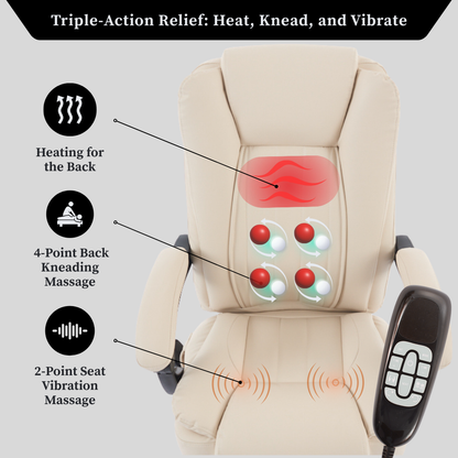 Sigma Office Chair with 4-Point Kneading Massage & Heat