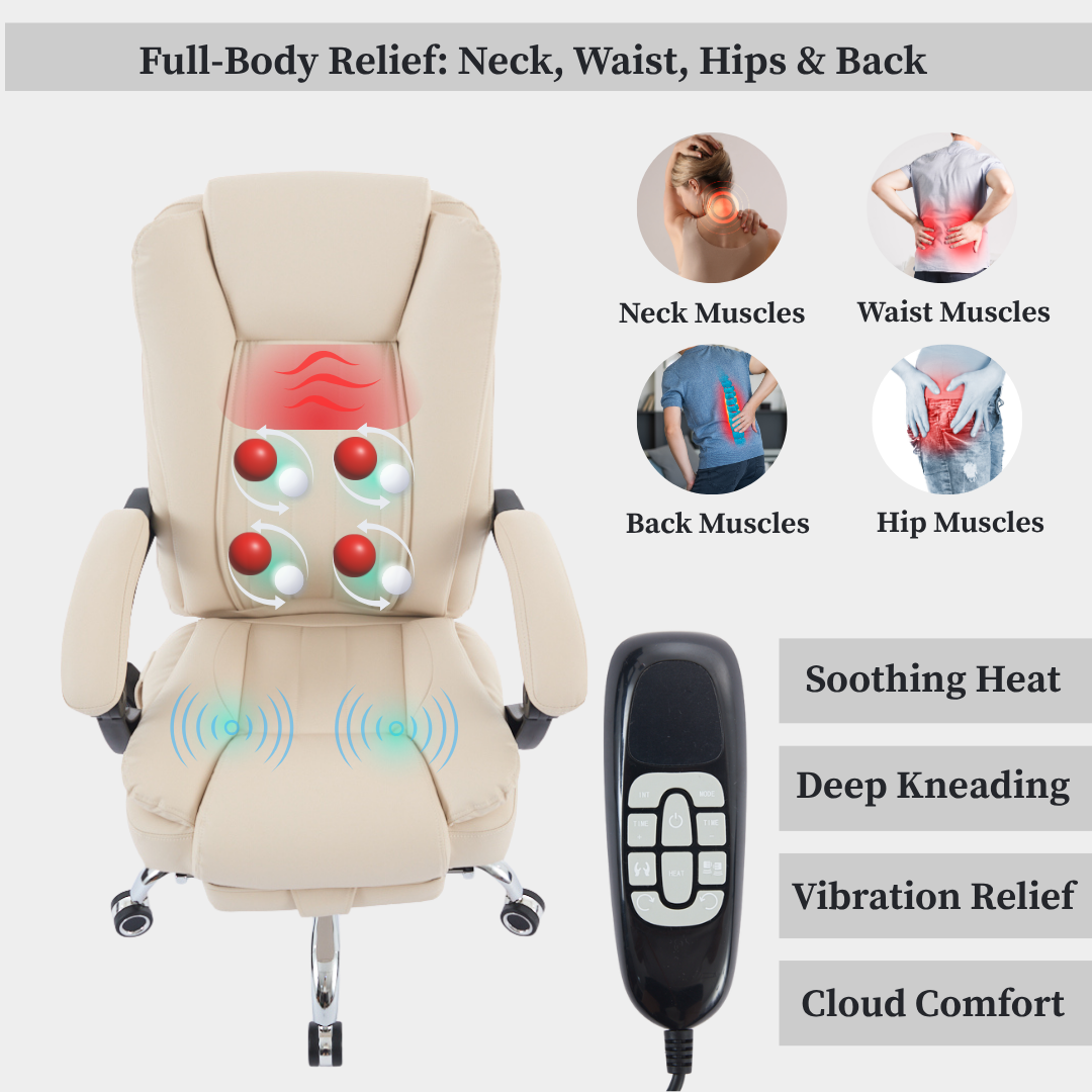 Sigma Office Chair with 4-Point Kneading Massage & Heat