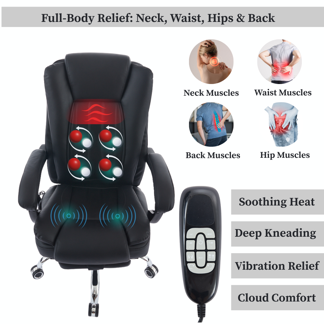 Sigma Office Chair with 4-Point Kneading Massage & Heat