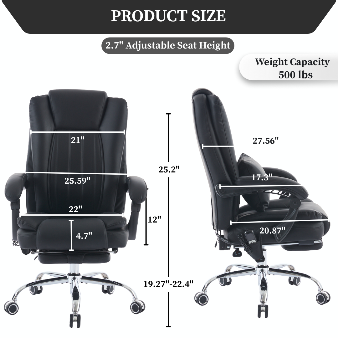 Sigma Office Chair with 4-Point Kneading Massage & Heat