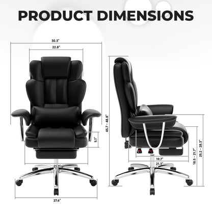 Elite Reclining Office Chair with Lumbar Pillow