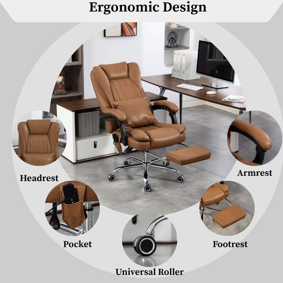 Sigma Office Chair with 4-Point Kneading Massage & Heat