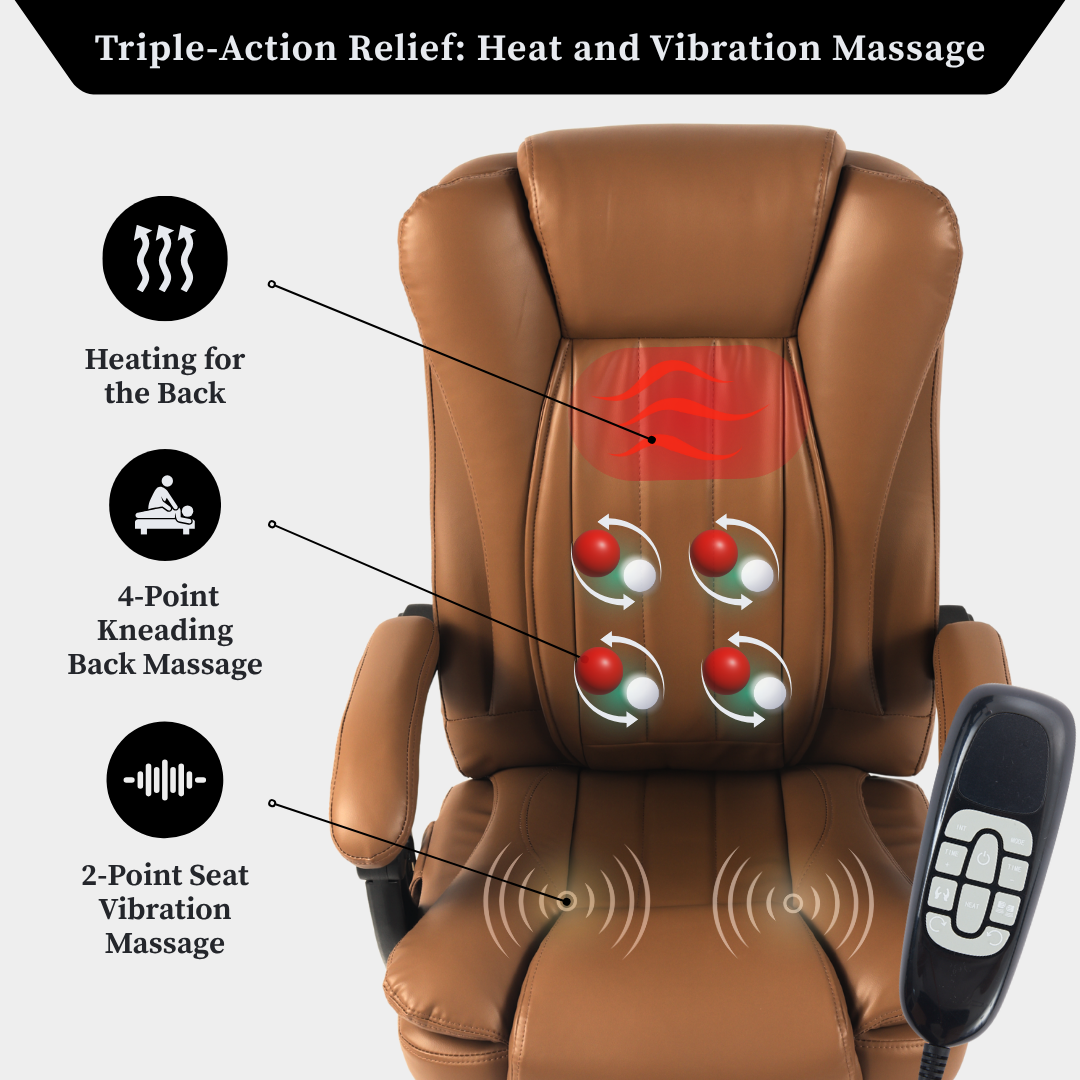 Sigma Office Chair with 4-Point Kneading Massage & Heat