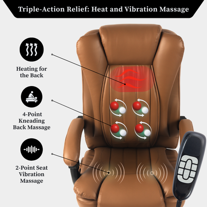 Sigma Office Chair with 4-Point Kneading Massage & Heat