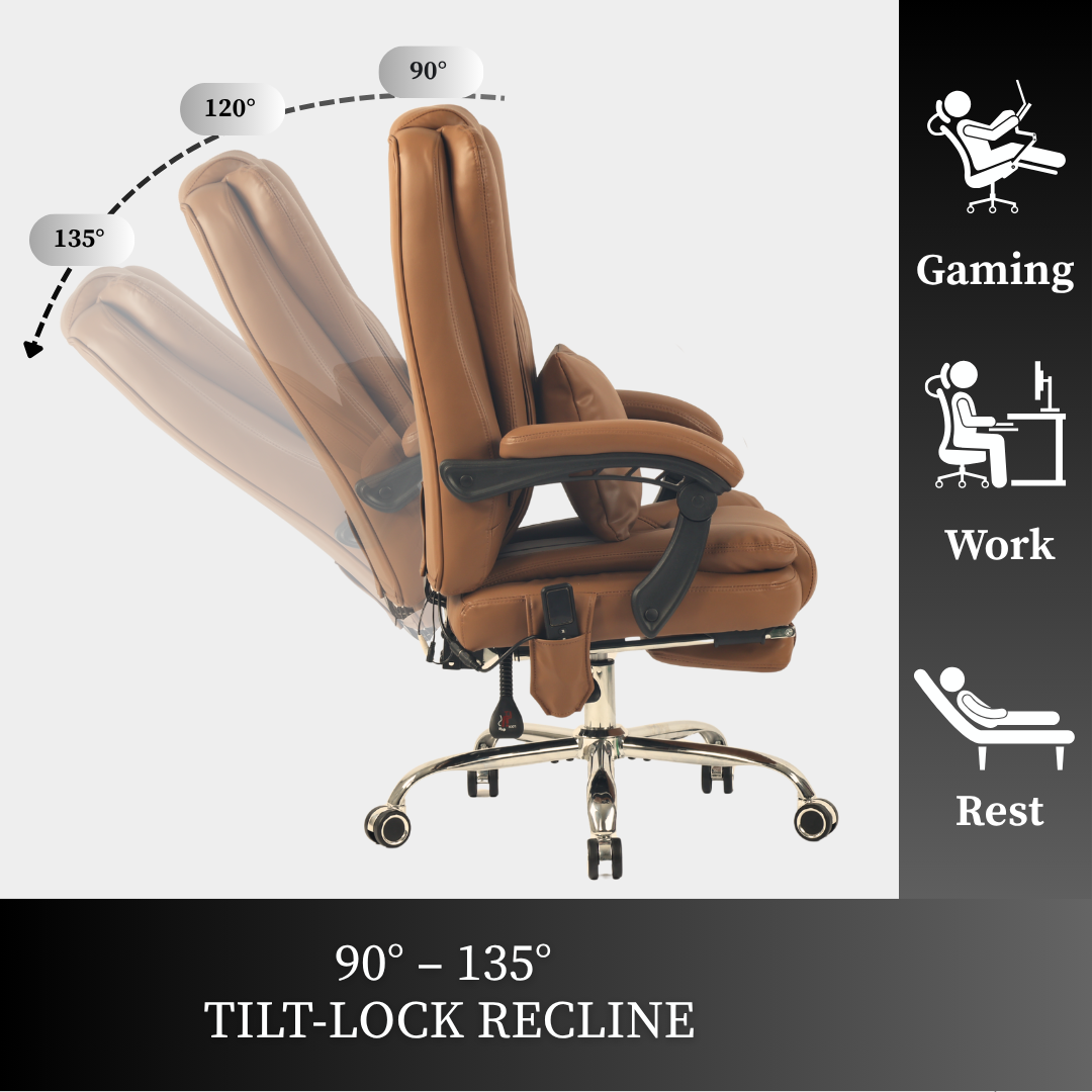 Sigma Office Chair with 4-Point Kneading Massage & Heat