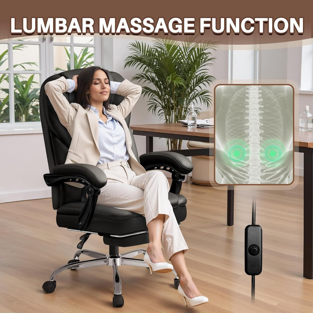 Heated & Vibrating Massage Office Chair with 400 LBS Weight Capacity