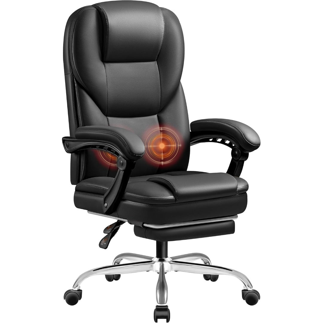 Heated & Vibrating Massage Office Chair with 400 LBS Weight Capacity