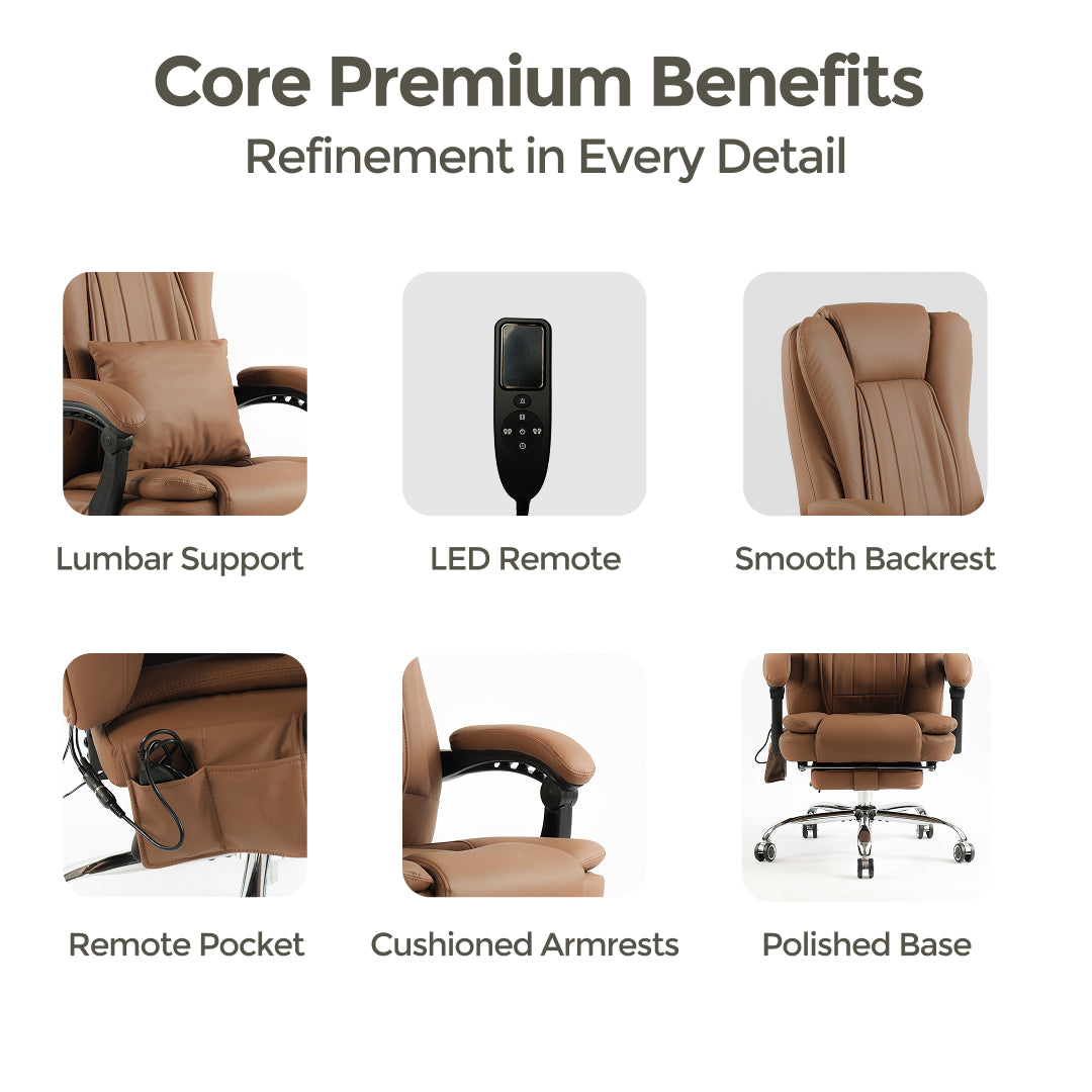 Sigma Office Chair with 4-Point Kneading Massage & Heat