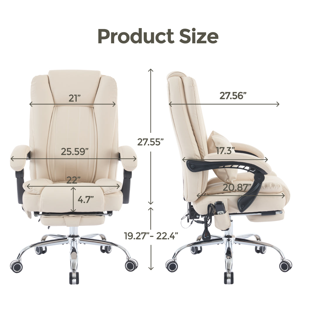 Sigma Office Chair with 4-Point Kneading Massage & Heat