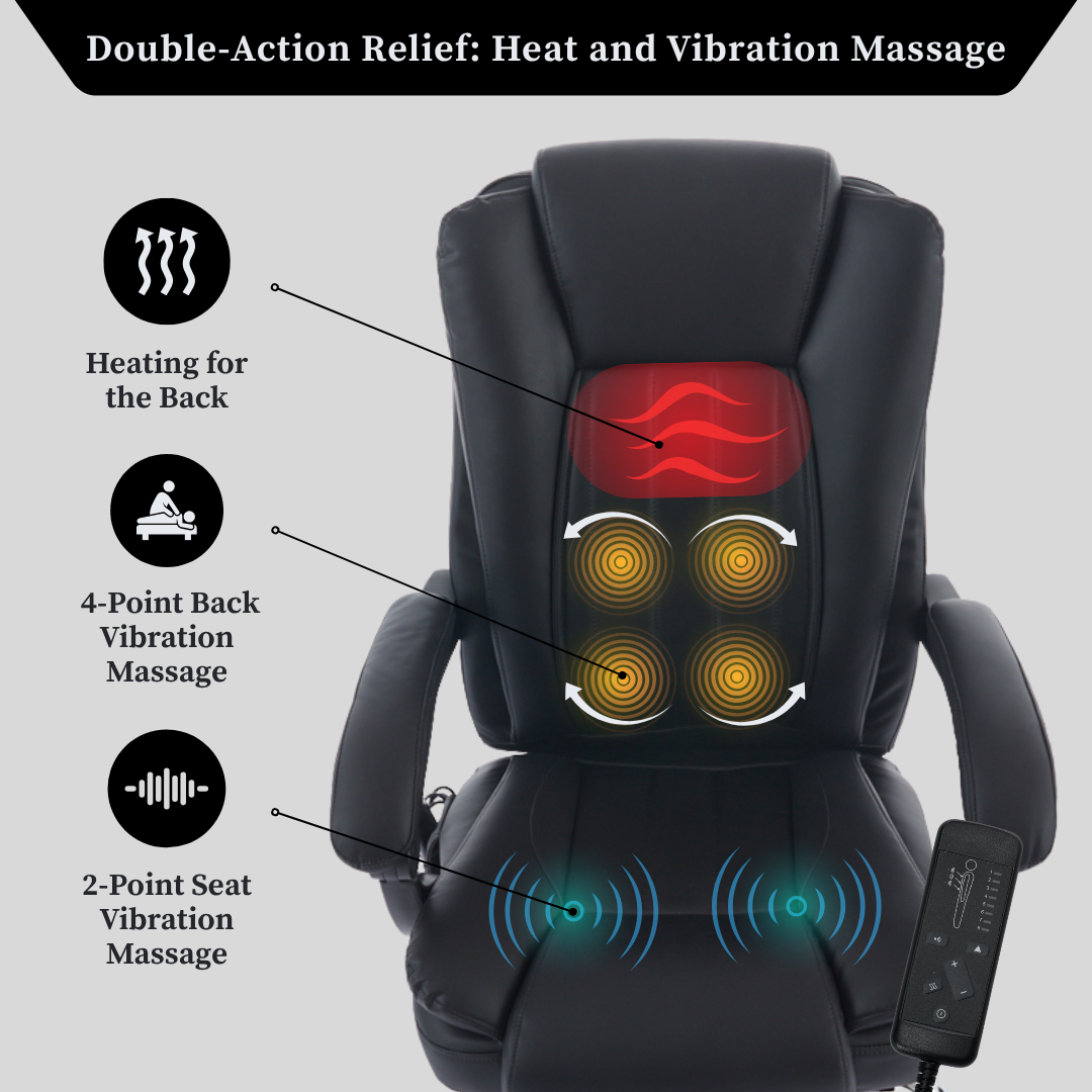Omni Heated Massage Reclining Office Chair