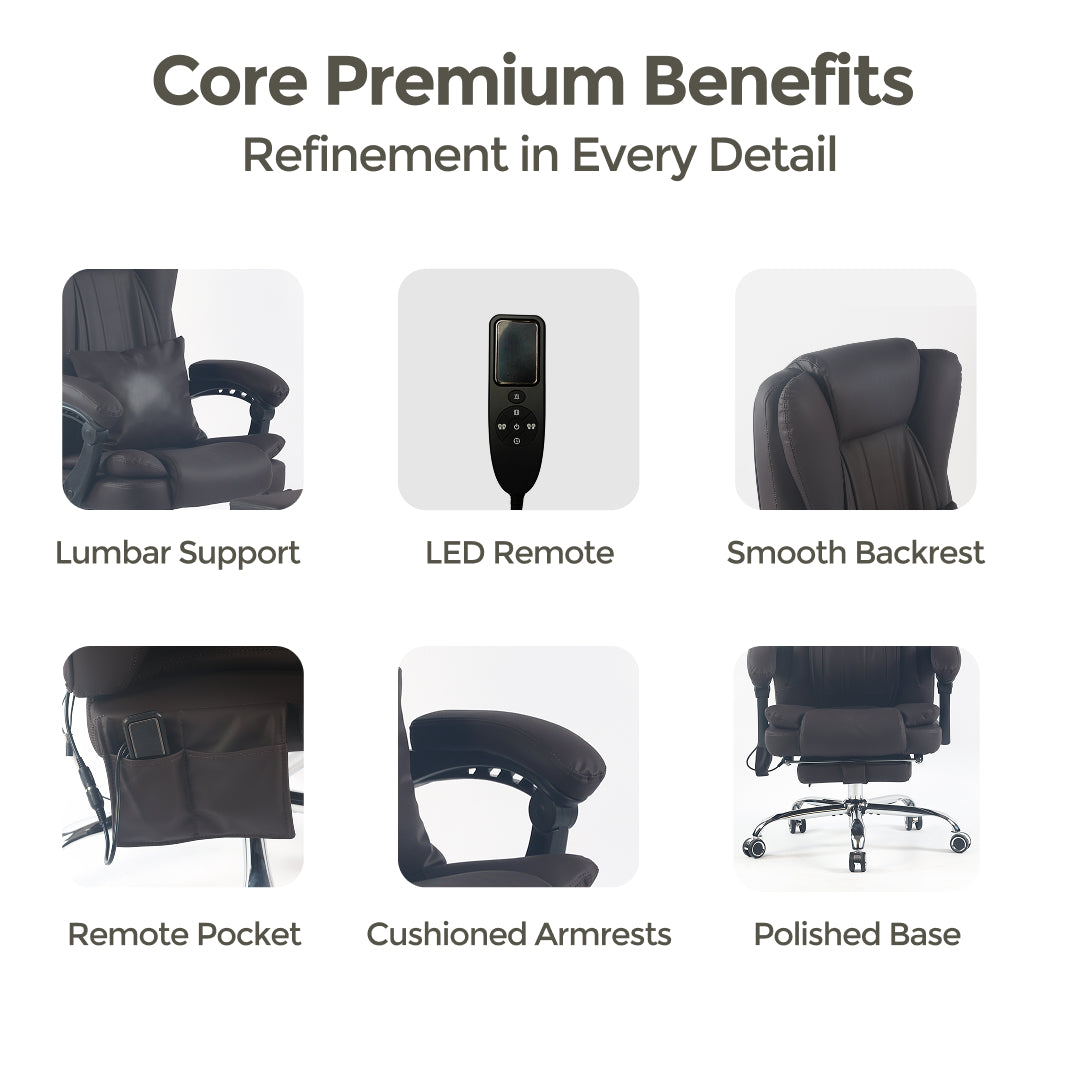 Sigma Office Chair with 4-Point Kneading Massage & Heat