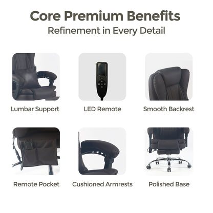 Sigma Office Chair with 4-Point Kneading Massage & Heat