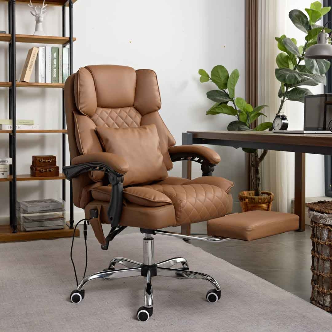 Optima Office Chair with Heat, Kneading Massage & Reclining Functions