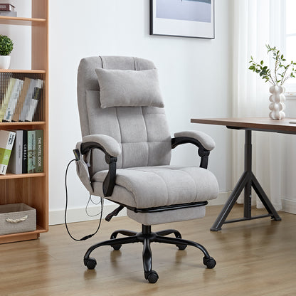 Vertex Office Chair with Heat and Massage Function (Velvet Fabric)