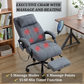 Vertex Office Chair with Heat and Massage Function (Velvet Fabric)