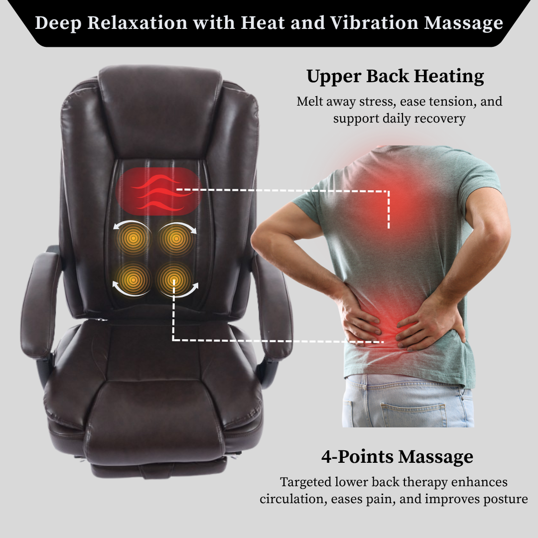 Omni Heated Massage Reclining Office Chair