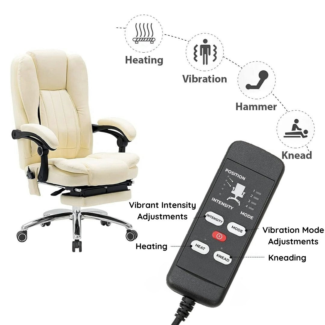 Prime Office Chair with Heated & Kneading Massage Functions