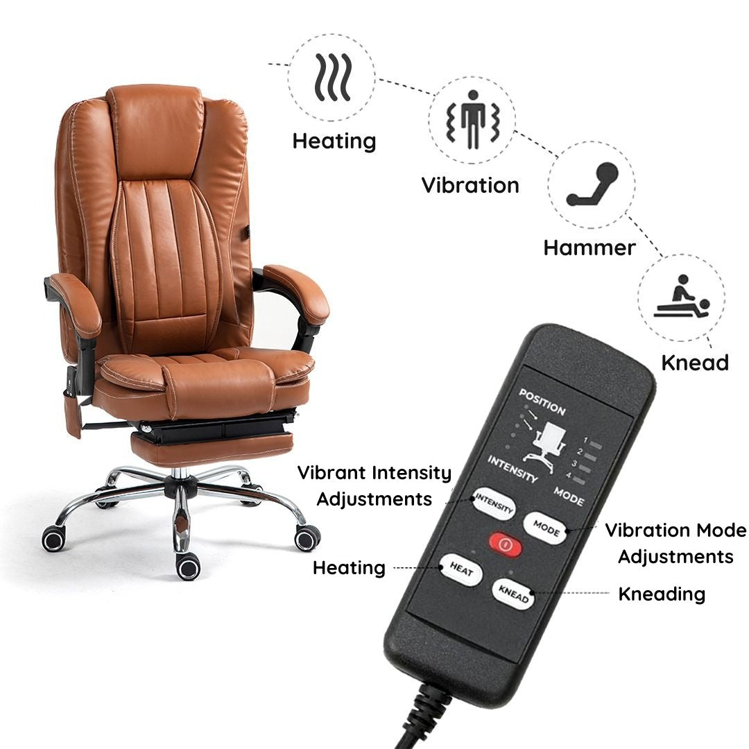 Prime Office Chair with Heated & Kneading Massage Functions