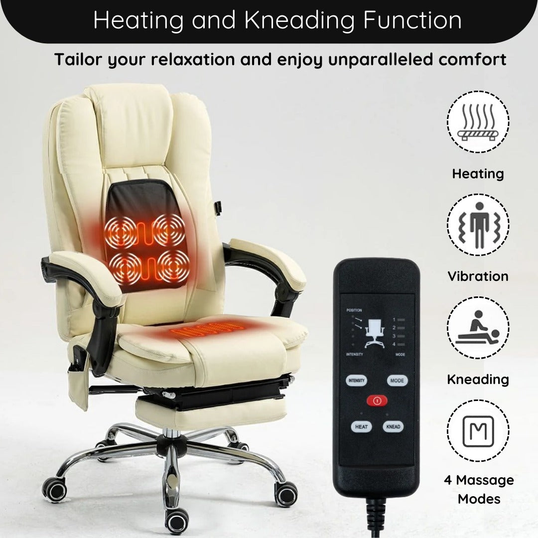 Comfortable Office Chair with Heat Massage and Kneading Functions Elevate Chairs