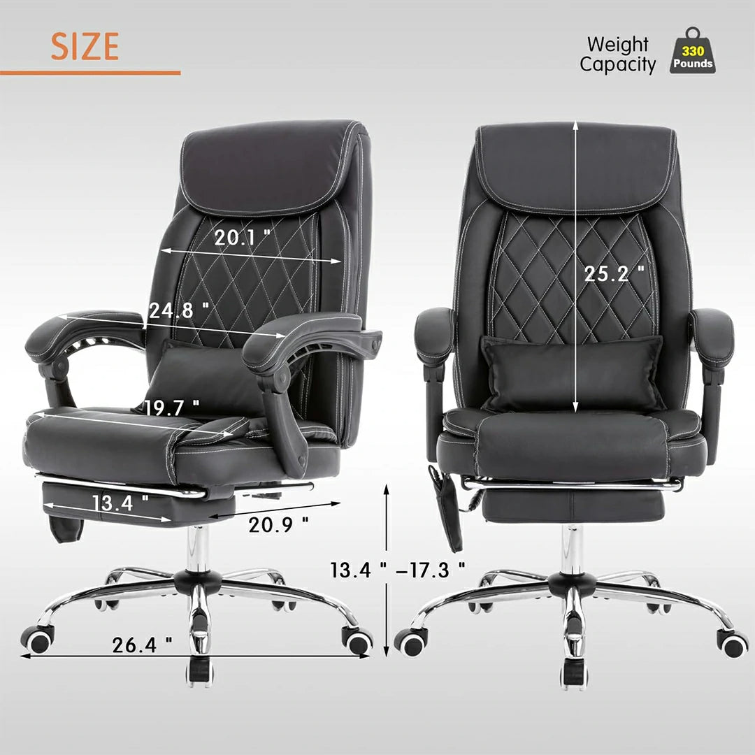 Ergo Elite Office Chair with Heat and Vibrating Massage Functions