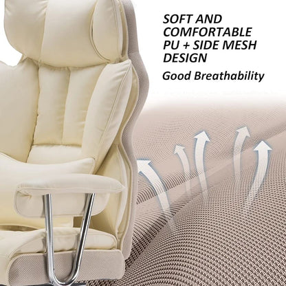 Elevate-chairs-Executive-Elite-Ergonomic-Office-Chair-Beige-breathability