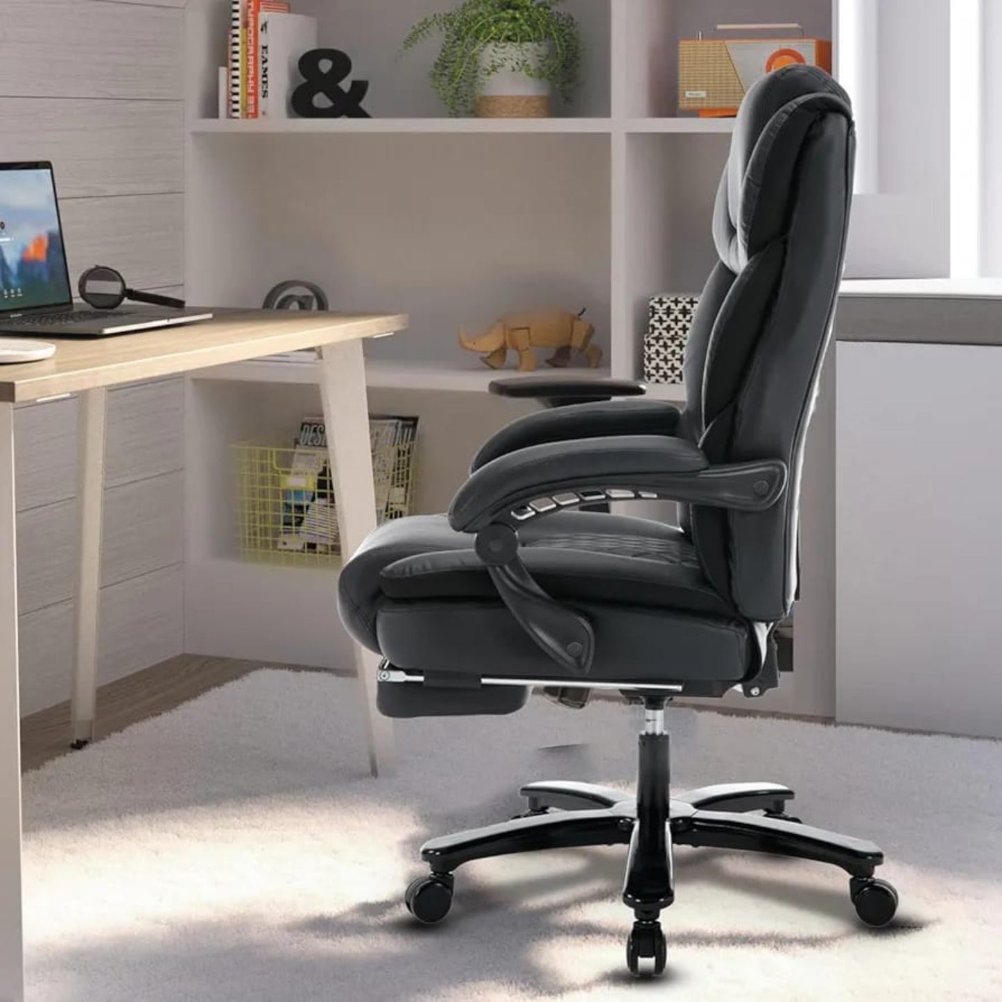 Elevate-chairs-Flexi-Office-Desk-Ergonomic-Chair-black-side-pic