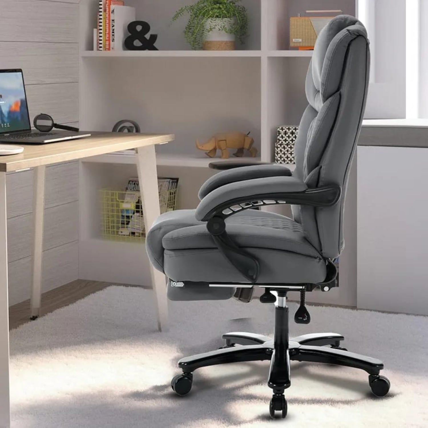 Elevate-chairs-Flexi-Office-Desk-Ergonomic-Chair-gray-side