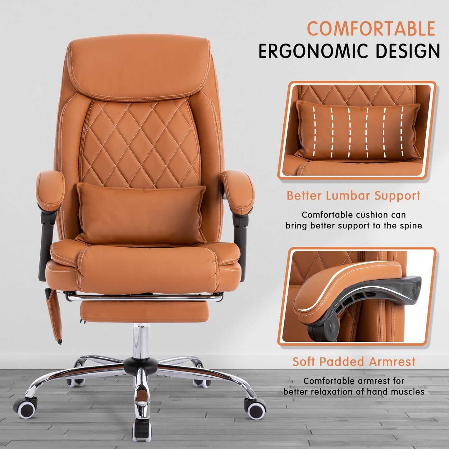 Ergo Elite Office Chair with Heat and Vibrating Massage Functions