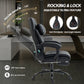Supreme Office Chair with Heat & Massage Function with Adjustable Headrest (Leather Fabric)