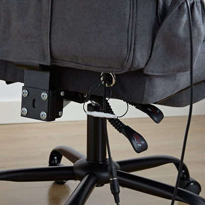 Vertex Velvet Office Chair with Heat & Massage Function