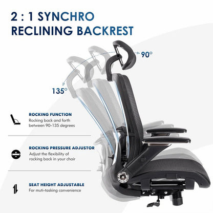Vero Elevate Ergonomic Office Chair with Adjustable Arms