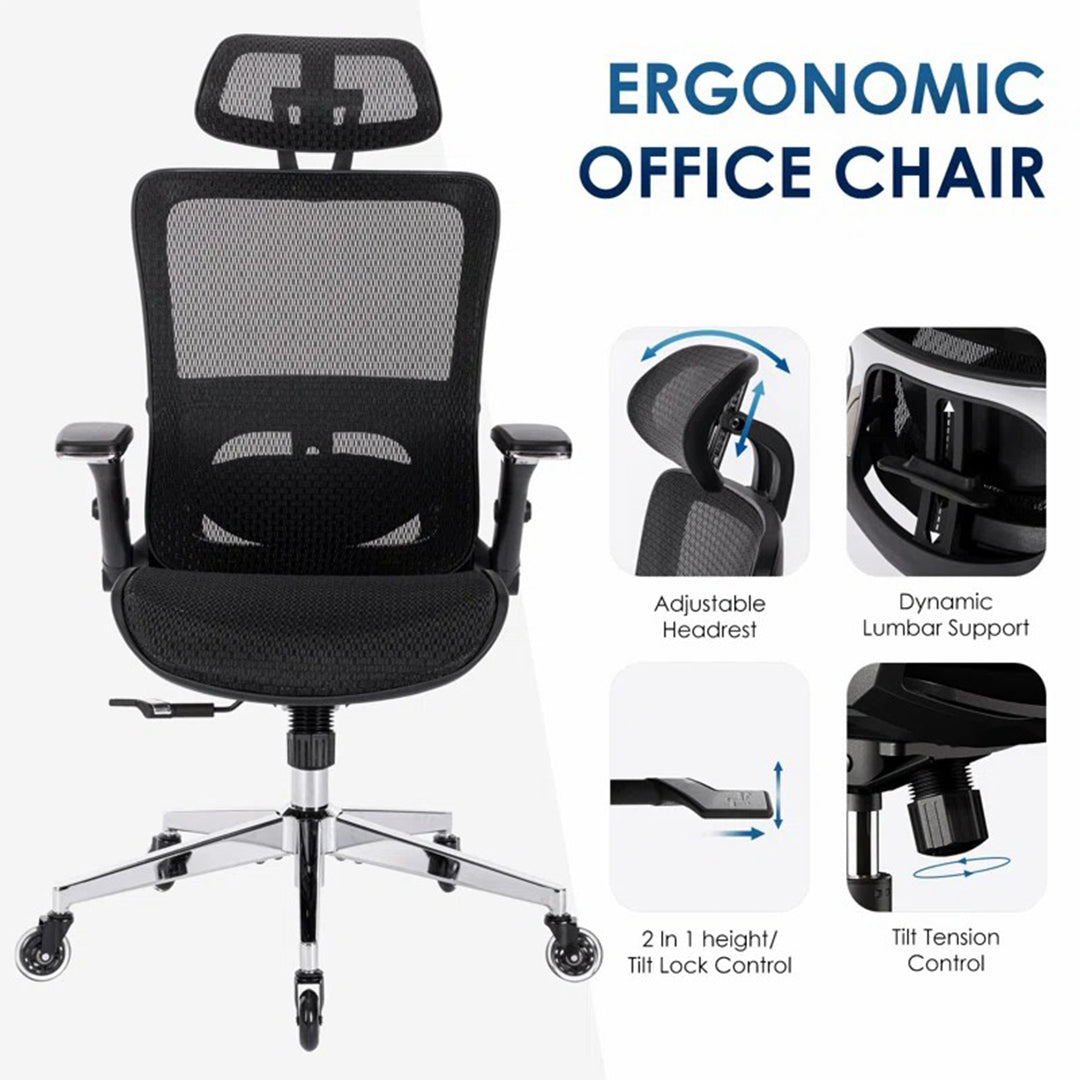 Elevate Ergonomic Office Chair with Adjustable Arms