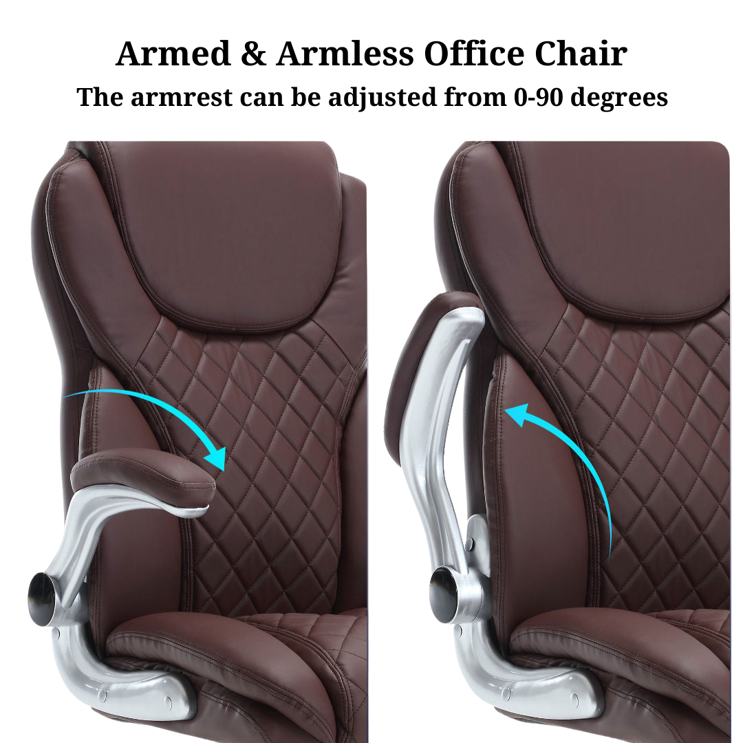 Office Chair with Adjustable Armrest and High Backrest