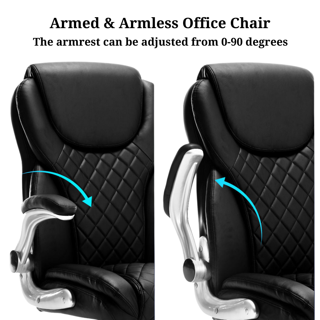 Office Chair with Adjustable Armrest and High Backrest