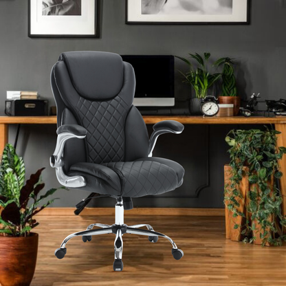 Office Chair with Adjustable Armrest and High Backrest