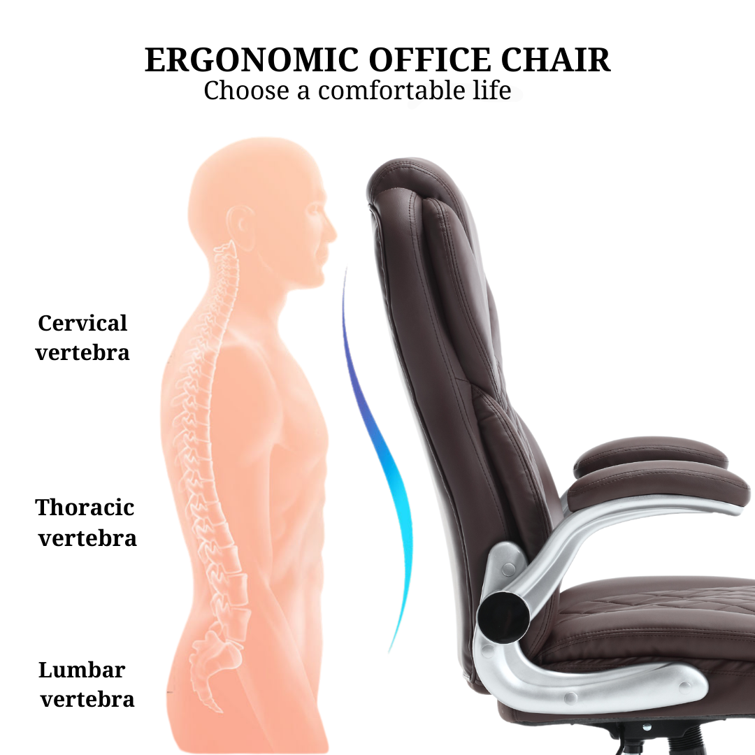 Office Chair with Adjustable Armrest and High Backrest