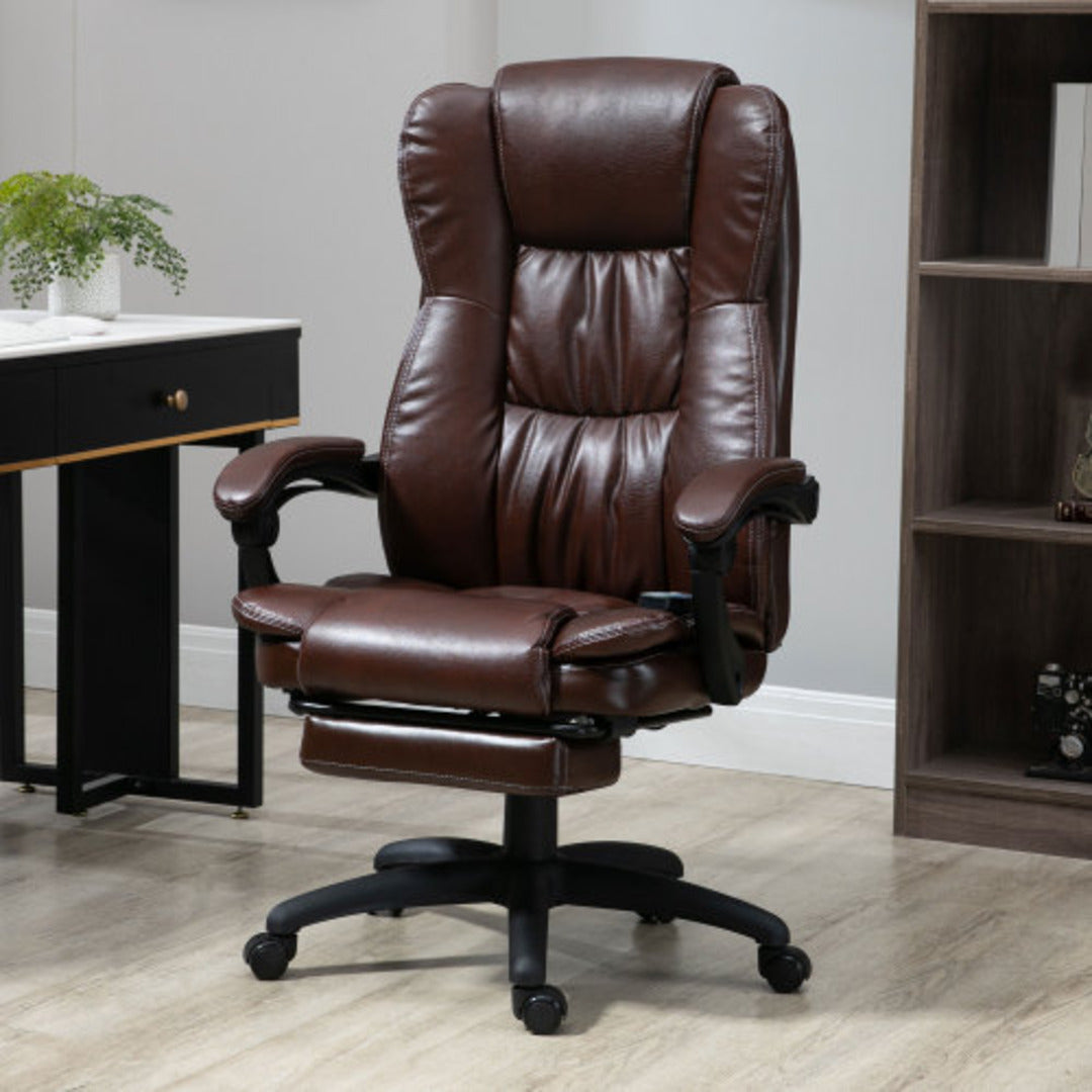 High Back Massage Office Chair with 6-Point Vibration