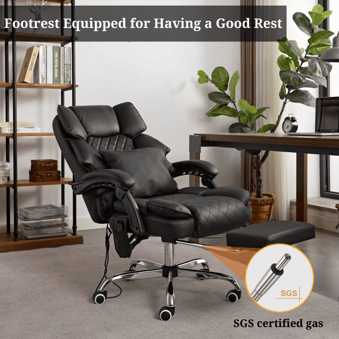 Optima Office Chair with Heat, Kneading Massage & Reclining Functions