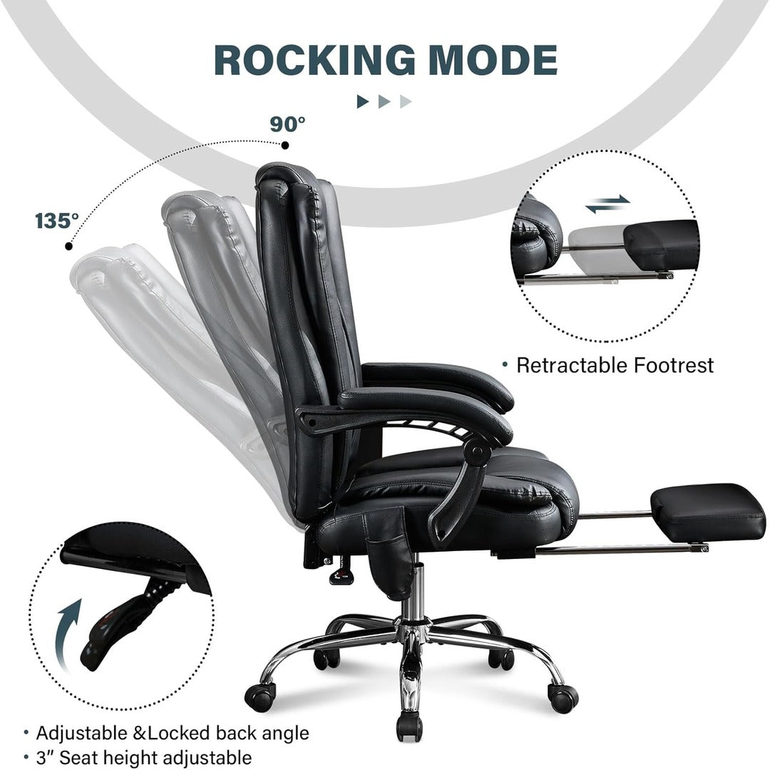 Office Chair with Heat, Massage & Reclining Functions