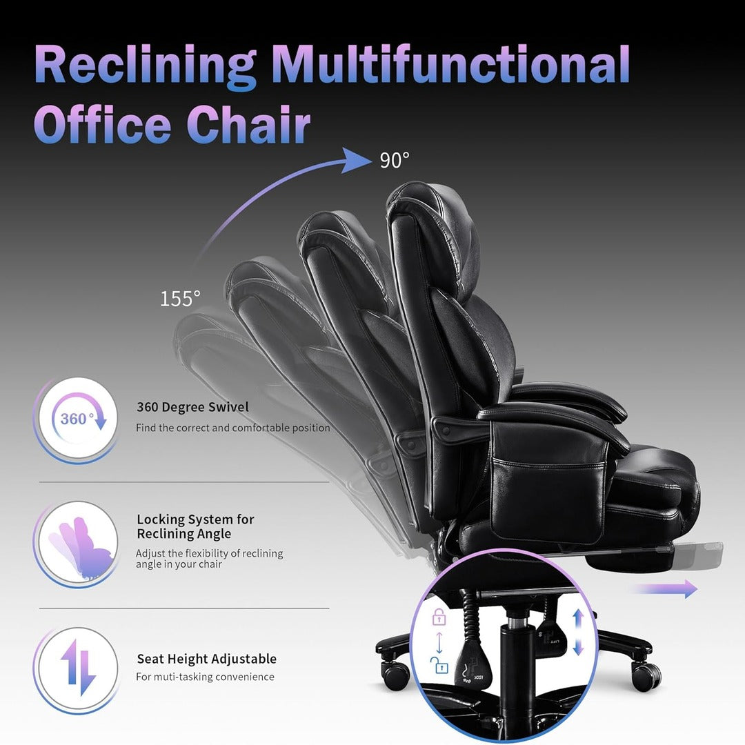 Apex Ergonomics Office Chair with 3D Rolling Massage Lumbar Cushion