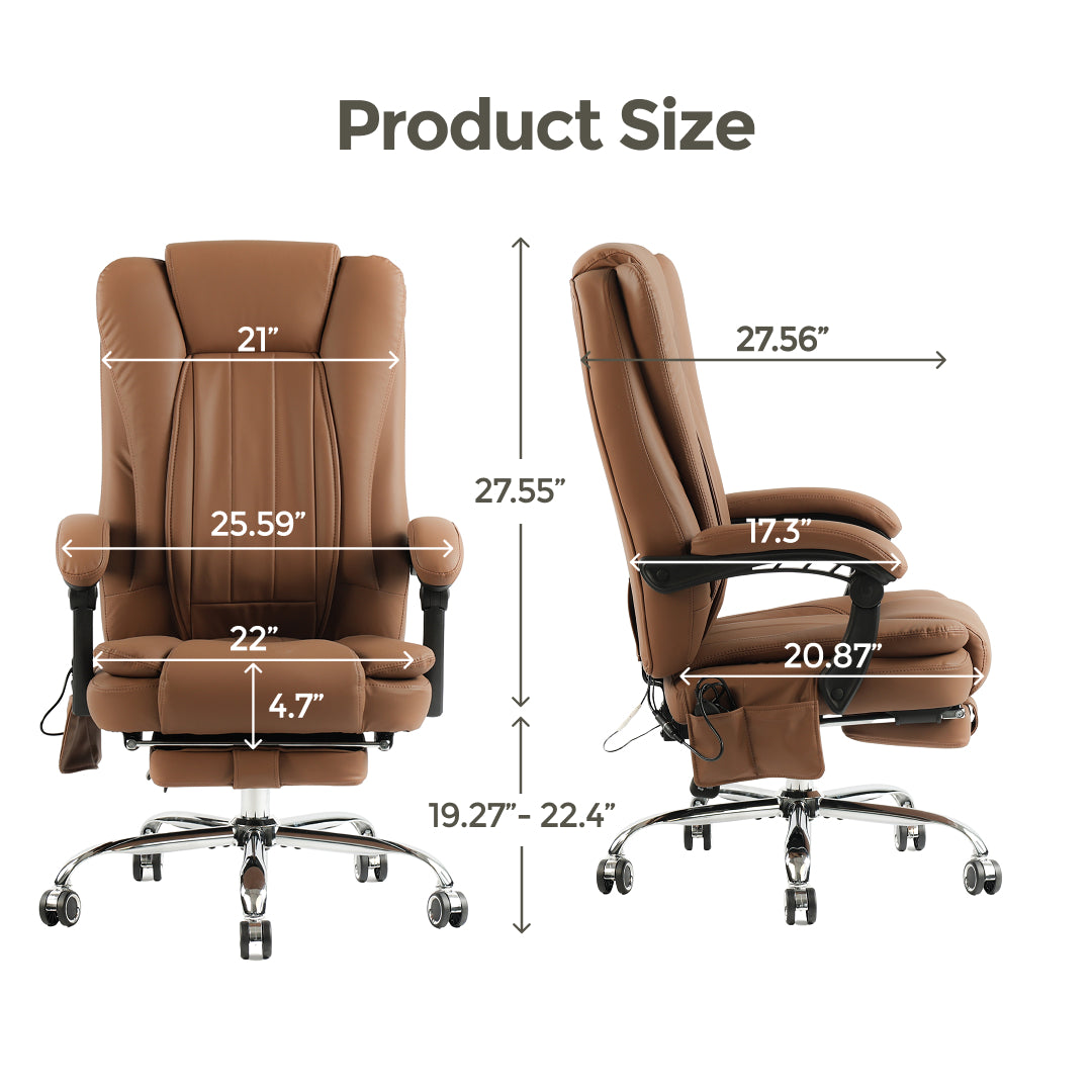 Sigma Office Chair with 4-Point Kneading Massage & Heat